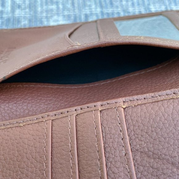 Leather Passport Holder Wallet Handmade Brown Card Holder Clutch Purse - Picture 10 of 12